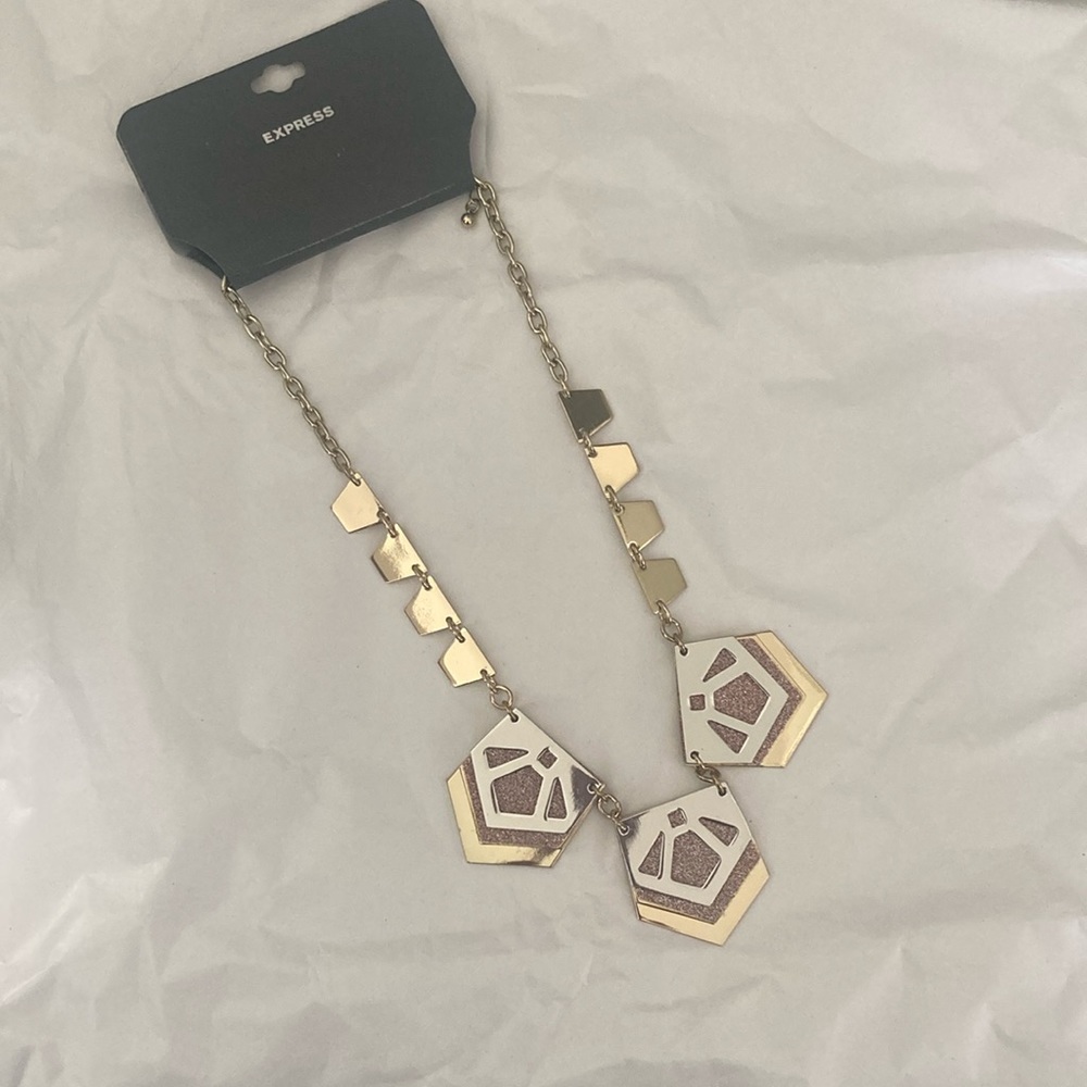 Express necklace goldtone nwt